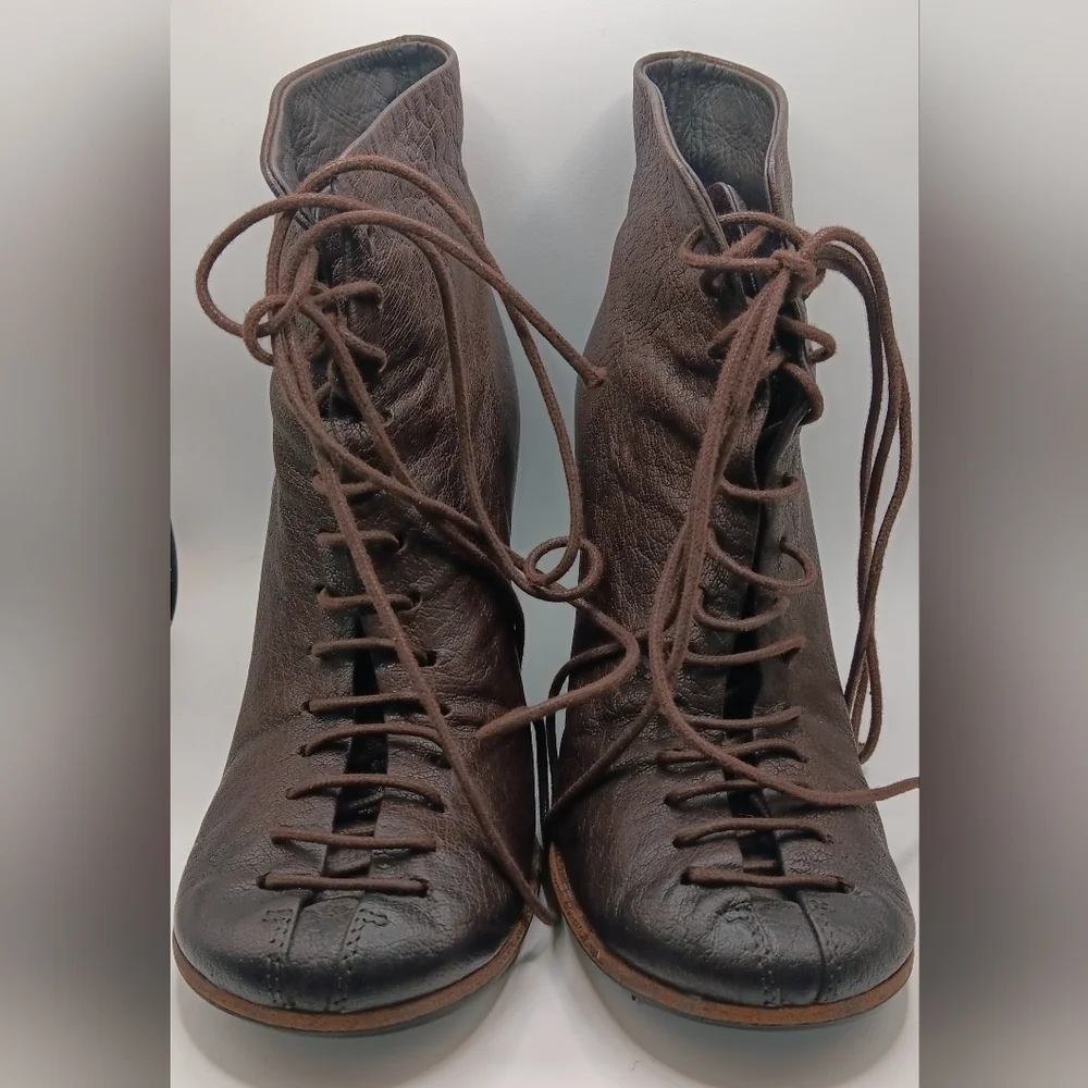 Marsell Italian Leather Vintage Bolla Lace Up Ankle Boots EU 36.5